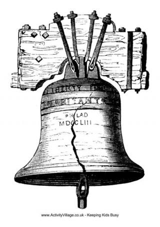Liberty Bell Colouring Page