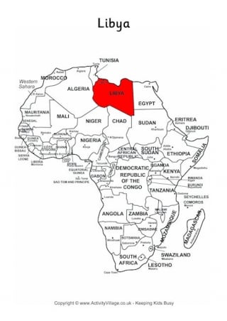 Libya On Map Of Africa