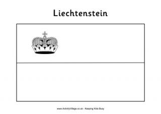 Liechtenstein Flag Colouring Page