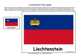 Liechtenstein Flag Jigsaw