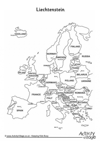 Liechtenstein On Map Of Europe