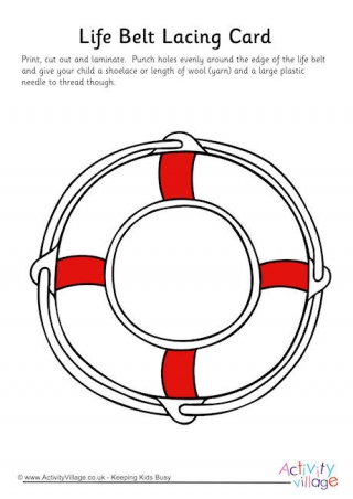 Life Belt Lacing Card