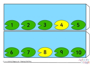 Lily Pad Number Line Skip Counting by 4