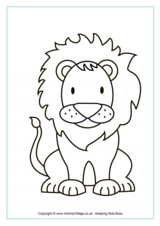 Lion Colouring Page