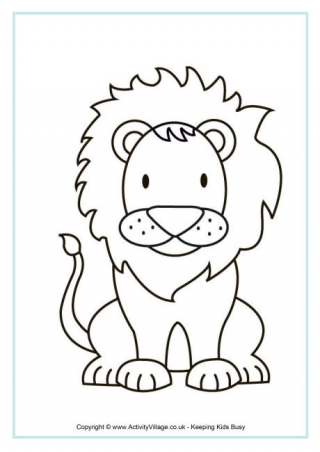 Lion Colouring Page