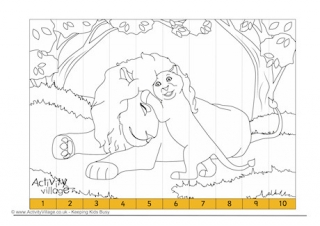 Lion Counting Jigsaw