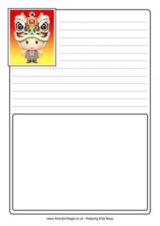 Lion Dance Notebooking Page