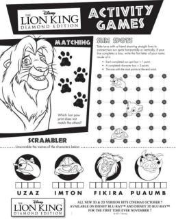 Lion King Printable Activities for Kids