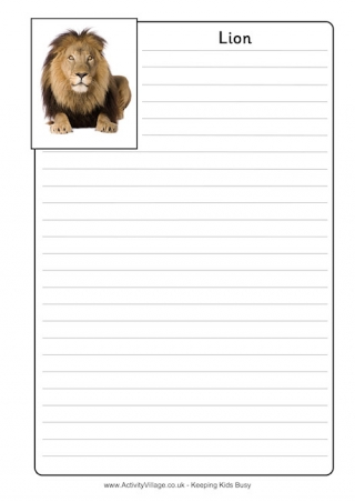 Lion Notebooking Page