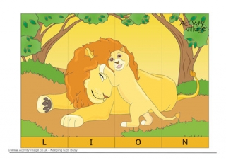 Lion Spelling Jigsaw