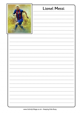 Lionel Messi Notebooking Page 