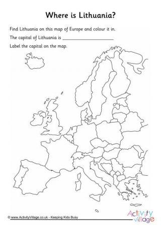 Lithuania Location Worksheet