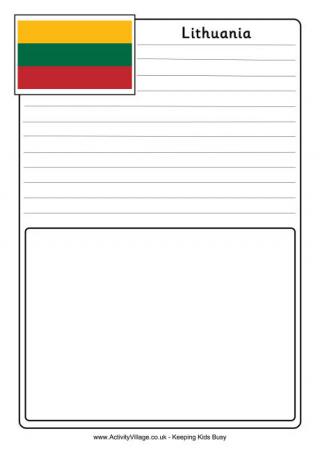 Lithuania Notebooking Page