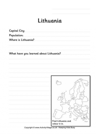 Lithuania Worksheet