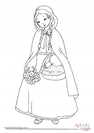 Little Red Riding Hood Colouring Page