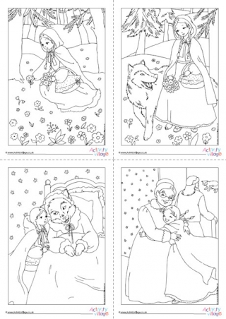 Little Red Riding Hood Colouring Pages