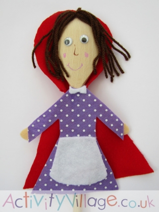 Little Red Riding Hood Wooden Spoon Puppet