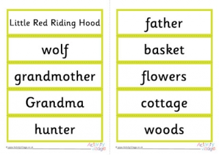 Little Red Riding Hood Word Cards