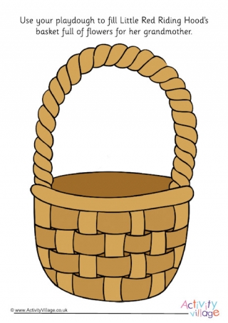 Little Red Riding Hood's Basket Playdough Mat