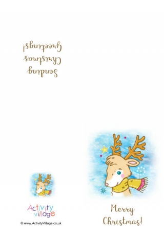 Little Reindeer Christmas Card