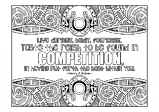 Live Daringly Colouring Page