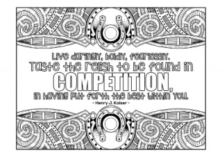 Live Daringly Colouring Page