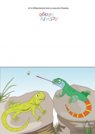 Lizards Scene Card