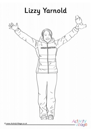 Lizzy Yarnold Colouring Page