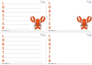 Lobster Acrostic Poem Printable
