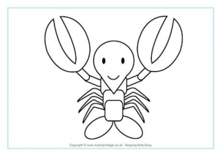 Lobster Colouring Page