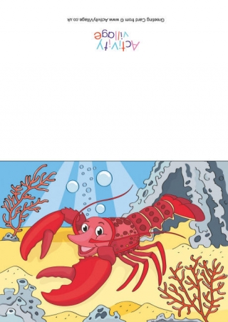 Lobster Scene Card