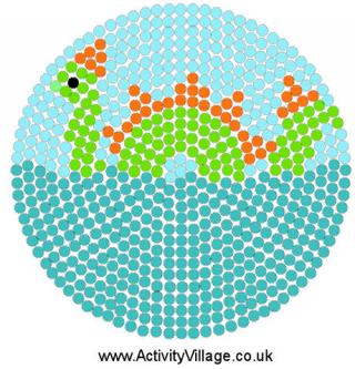 Loch Ness Monster Fuse Bead Pattern