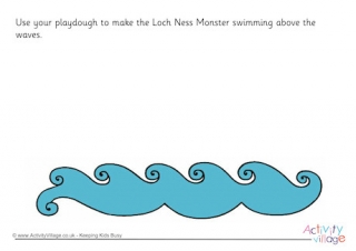 Loch Ness Monster Playdough Mat