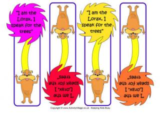 Lorax Bookmarks