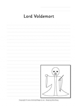 Lord Voldemort Writing Page