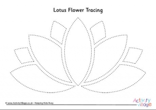 Lotus Flower Tracing Page