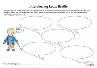 Louis Braille Interview Worksheet
