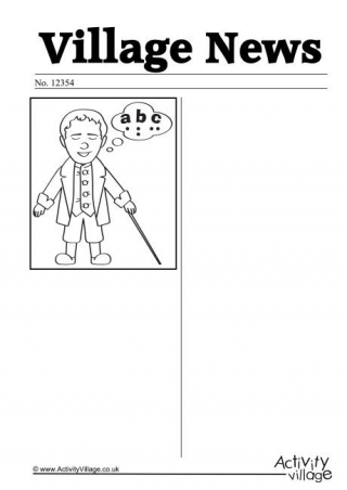 Louis Braille Newspaper Writing Prompt