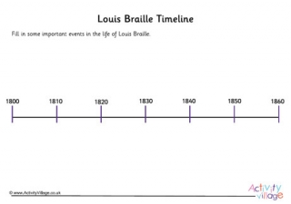 Louis Braille Timeline Worksheet