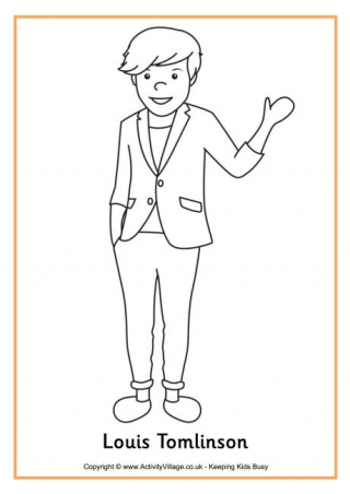 Louis Tomlinson Colouring Page