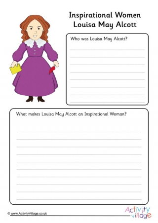 Louisa May Alcott Inspirational Women Worksheet