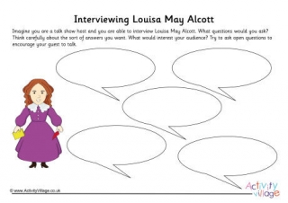 Louisa May Alcott Interview Worksheet