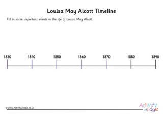 Louisa May Alcott Timeline Worksheet