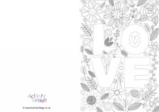 Love Colouring Card