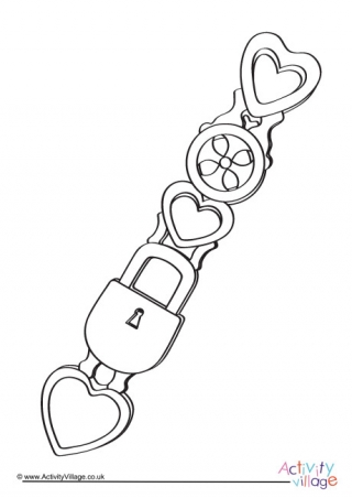 Love Spoon Colouring Page