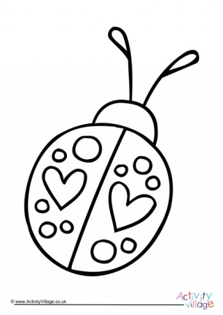 Lovebug Colouring Page