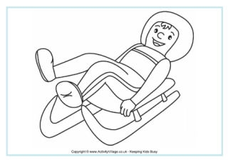 Luge colouring pages and printables for kids
