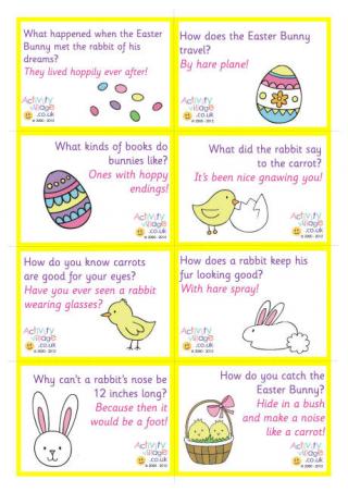 Lunch box notes - Easter jokes