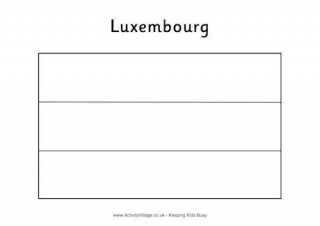 Luxembourg Flag Colouring Page