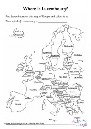 Luxembourg Location Worksheet